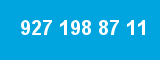 927 198 87 11 927 198 87 11